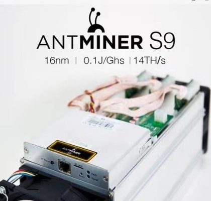 BTC معدن S9 13.5T تجهیزات استخراج کریپتو استفاده شده 75 دسی بل نویز کم